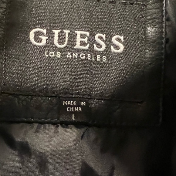 Guess Black Faux Leather Moto Jacket - Picture 3 of 8